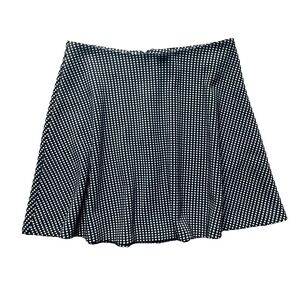 Banana Republic Women's Skirt Size 6 fit & flare Black White Polka Dot